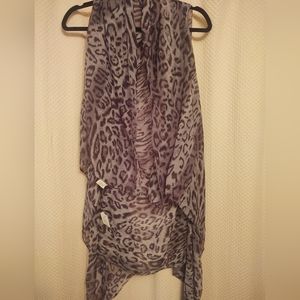 NWT Accents by Lavello convertible chiffon vest